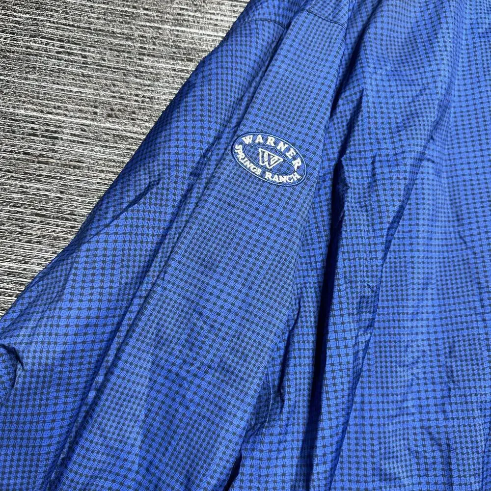 DryJoys Footjoy Jacket Men's XL Blue Geometric Snap Closure Golf